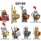Medieval Custom Minifig Set of 8 – Lionheart, Hoplite, and Knights