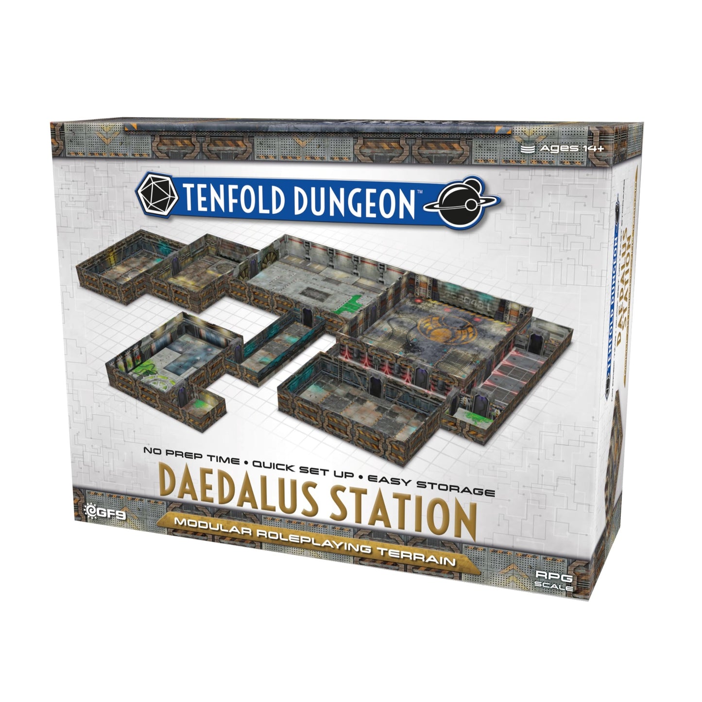 Gale Force Nine Tenfold Dungeon: Daedalus Station Board Game, Cardboard, Green, Model GF9TFD09