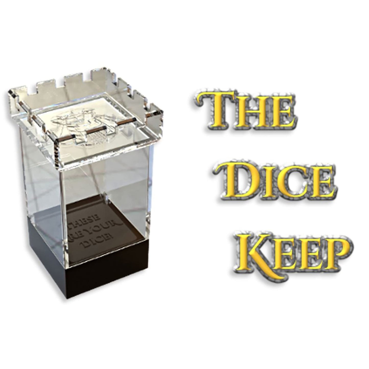 Gate Keeper Games Halfsies Dice: Glitter Edition - Blue - 7 Piece Dice Set