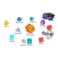 Gate Keeper Games Solar System Dice Set - 14pc RPG Resin Dice with Greek-Medieval Symbols, Multicolor, Model 232038