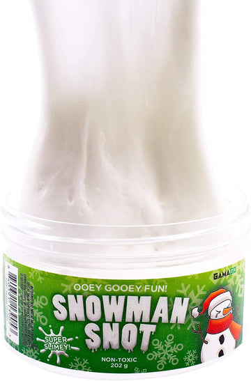 Gamago Snowman Snot Slime For Kids (Set Of 12) - Non-Toxic White Slime Kit For Girls & Boys For Sensory & Tactile Stimulation - Birthday Slime Party Favors & Christmas Stocking Stuffers