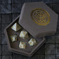 Gemstone Jasper Hand Carved (And Box) DND Dice Set