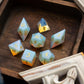 Gemstone Opalite Elven Cut DND Dice Set