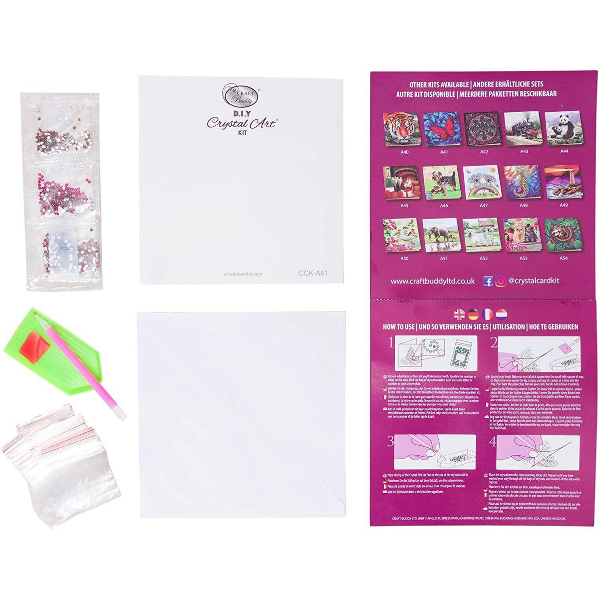 Gentle Soul Highland Cow Crystal Art Card Kit Craft Buddy