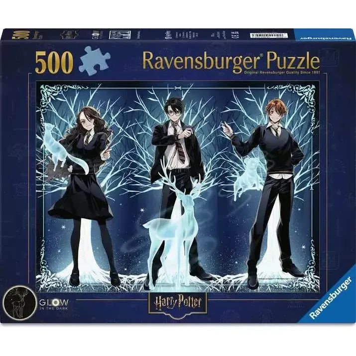 Glowing Patronus Harry Potter 500 Piece Glow in the Dark Jigsaw Puzzle Ravensburger