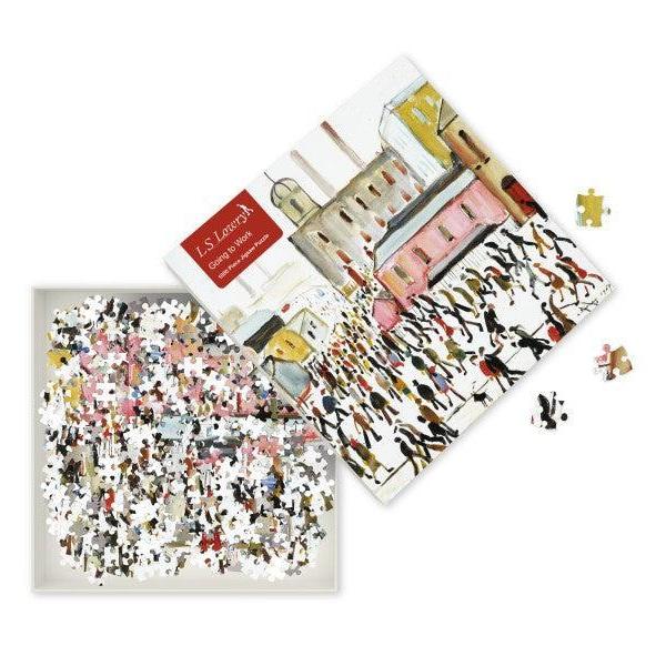 Going to Work by LS Lowry 1000 Piece Jigsaw Puzzle Flame Tree