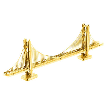 Gold Golden Gate Bridge 3D Steel Model Kit Metal Earth