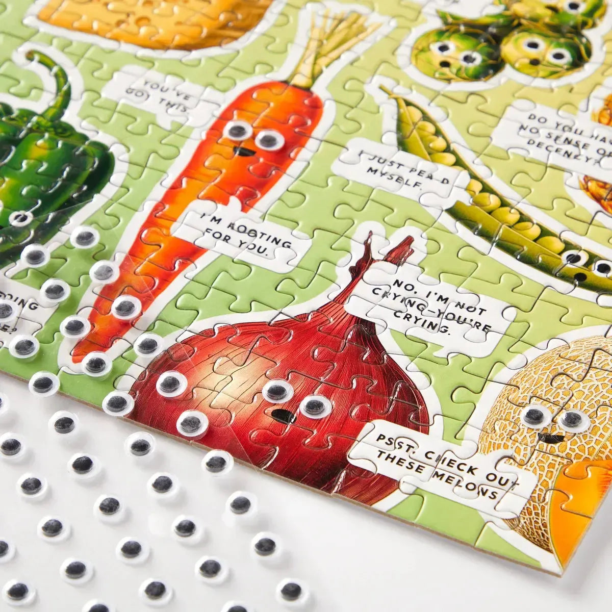 Googly Food 1000 Piece Jigsaw Puzzle (+Googly Eyes) Brass Monkey