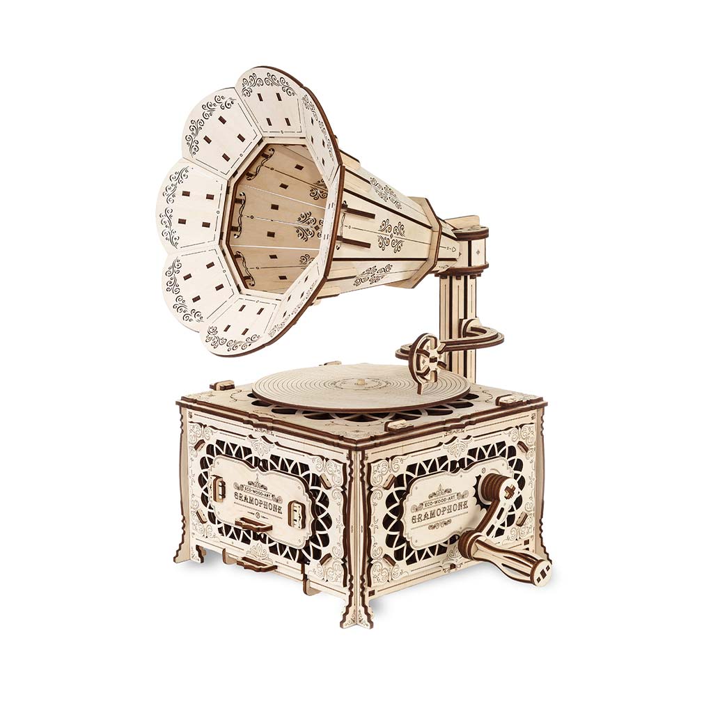 Gramophone — Mechanical Wooden Model, 321 Pieces