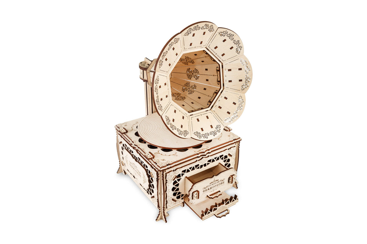 Gramophone — Mechanical Wooden Model, 321 Pieces