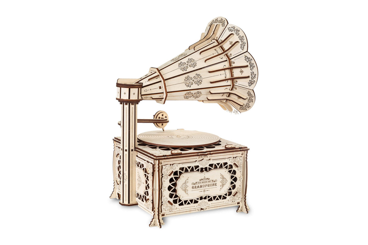 Gramophone — Mechanical Wooden Model, 321 Pieces