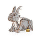 Grey Rabbit — Mechanical Wooden Model, 288 Pieces