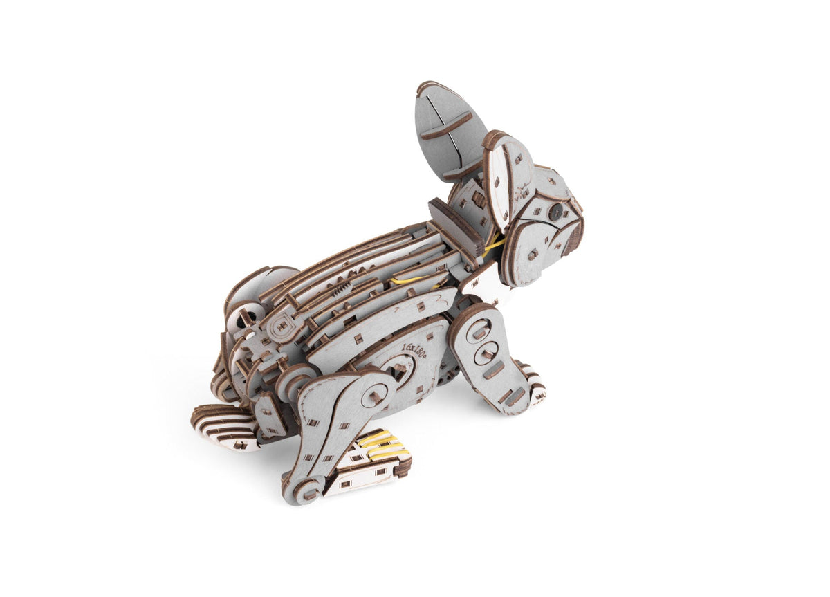 Grey Rabbit — Mechanical Wooden Model, 288 Pieces