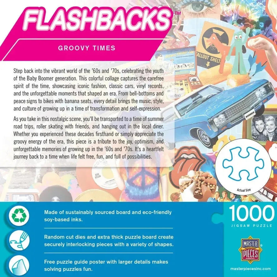 Groovy Times Flashbacks 1000 Piece Jigsaw Puzzle MasterPieces