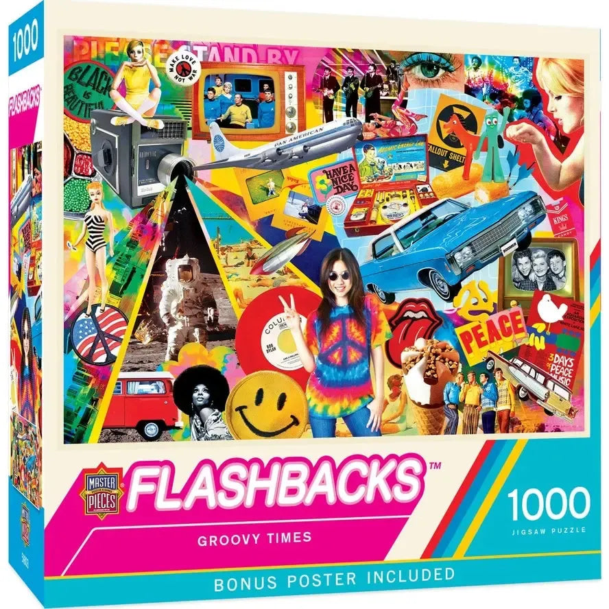 Groovy Times Flashbacks 1000 Piece Jigsaw Puzzle MasterPieces