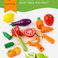 Simulation Kitchen Pretend Toy Wooden Classic Game Montessori Educational Toy For Children Kids Gift Cutting Fruit Vegetable Set