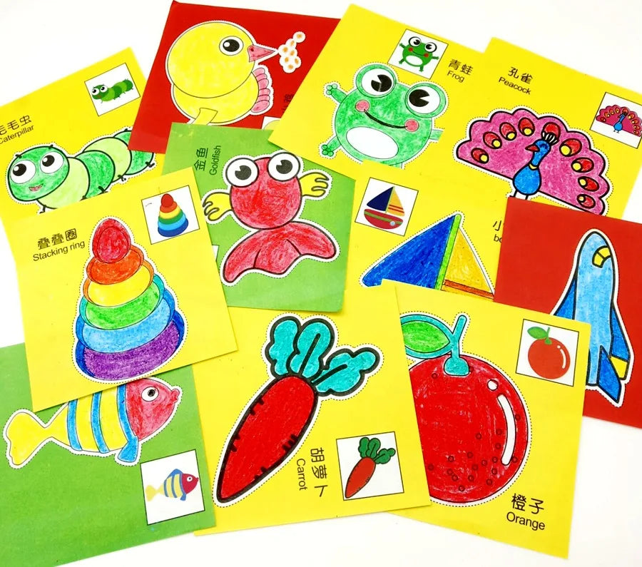 Paper-Cut Set Paper Cutting Scissor Skills Activity Cutting Book Kids Crafts Toys Kits Preschool with Child-Safe Scissors