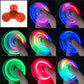 Crystal Luminous LED Light Fidget Spinner Hand Top Spinners Glow in Dark EDC Stress Relief Toys Kinetic Gyroscope for Children