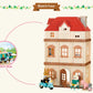 Simulation Kitchen Forest Family Small House Double Three- Story Villa Reindeer  Animal Model Girl Dollhouse Furniture Toy Gifts