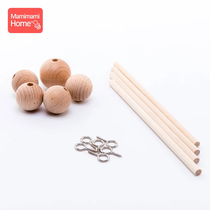 1Set Baby Mobile Hanger Baby Wooden Mobile Crib Hanger Frame Mobile DIY Crafts Frame Mobile Holder Newborn Gifts Children'S Good