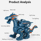 Simulation Fire Mechanical Dinoasur Water Spray Cool Light Electric Children Entertainment Puzzle Model Game Toys for Boys Gifts