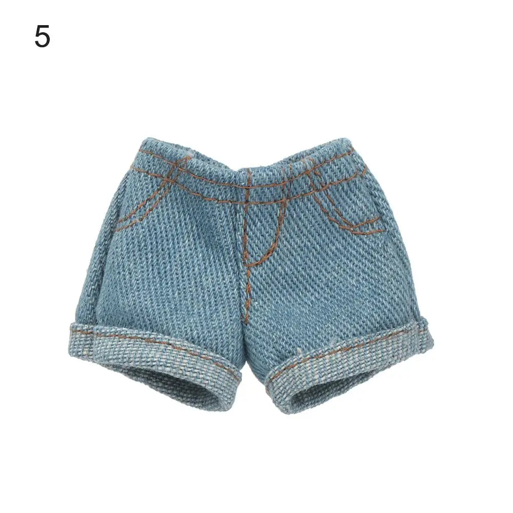 2022 Newest Multi Style Denim 11.5"Jeans Bottoms Shorts For Doll Clothes Outfits Short Pants For Blythe 1/6 Dolls Accessories