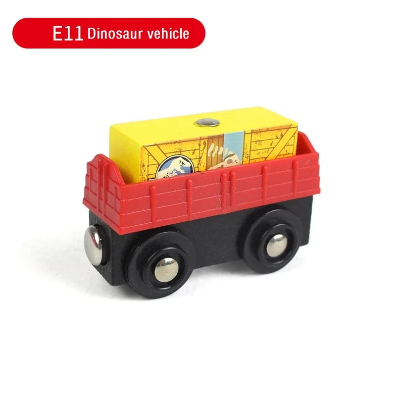 Children Toys Wooden Magnetic Train Car Locomotive Model Car Toy Brand Tracks Railway Locomotives Toys for Child Birthday Gift