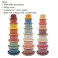 Baby Silicone Hourglass Stacking Cup Montessori Educational Toy  Intelligence Gift Toys Stacking Ring Tower Toy Infant Bath Play