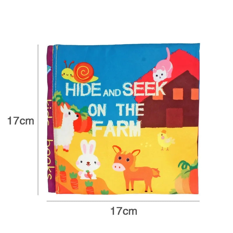Hot Sale 0-36Month Baby Early Learning Educate Toy Tail Cloth Book Parent-child Interactive Sound Paper Puzzle Cloth Book Rattle