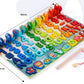 3D Preschool Children Educational Toys Wooden Montessori Arithmetic Magnetic Fishing Digital Shape Matching Building Block Toys