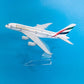 JASON TUTU United Arab Emirates Airline airbus A380 Airplane Model Aircraft Diecast Model Plane Metal 1:400 airplane