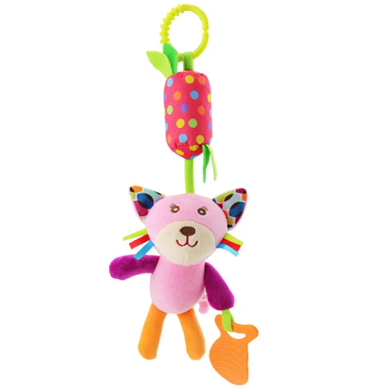 Baby Toy Plush Bed Hanging Pendant Baby Plush Cute Cartoon Animal Wind Chime Stroller Hanging Teether Stroller For Newborn Gifts