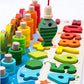 3D Preschool Children Educational Toys Wooden Montessori Arithmetic Magnetic Fishing Digital Shape Matching Building Block Toys