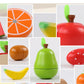Simulation Kitchen Pretend Toy Wooden Classic Game Montessori Educational Toy For Children Kids Gift Cutting Fruit Vegetable Set