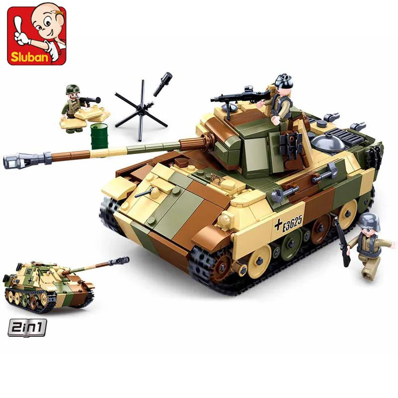 Military Operation Overlord Constructor Tank Truck Atlantic Fortress Aircraft Land Boat Army Building Blocks Brinquedos Toys