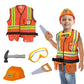 Funny Construction Worker Costume Kit Kids Boys Children Role Play Toy Set Career Costumes Heavy Worker Cosplay