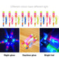 10PCS Outdoor Shining Rocket Flash LED Light Night Kids Luminous Slingshot Toys Shine Slingshot Elastic Helicopter Rotating Toy