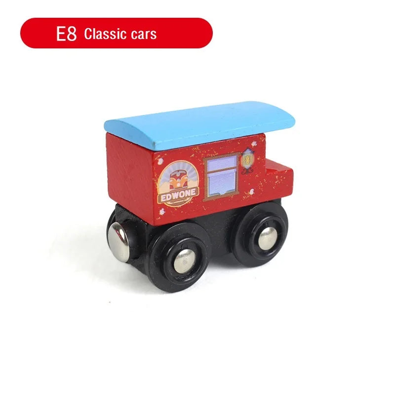 Children Toys Wooden Magnetic Train Car Locomotive Model Car Toy Brand Tracks Railway Locomotives Toys for Child Birthday Gift