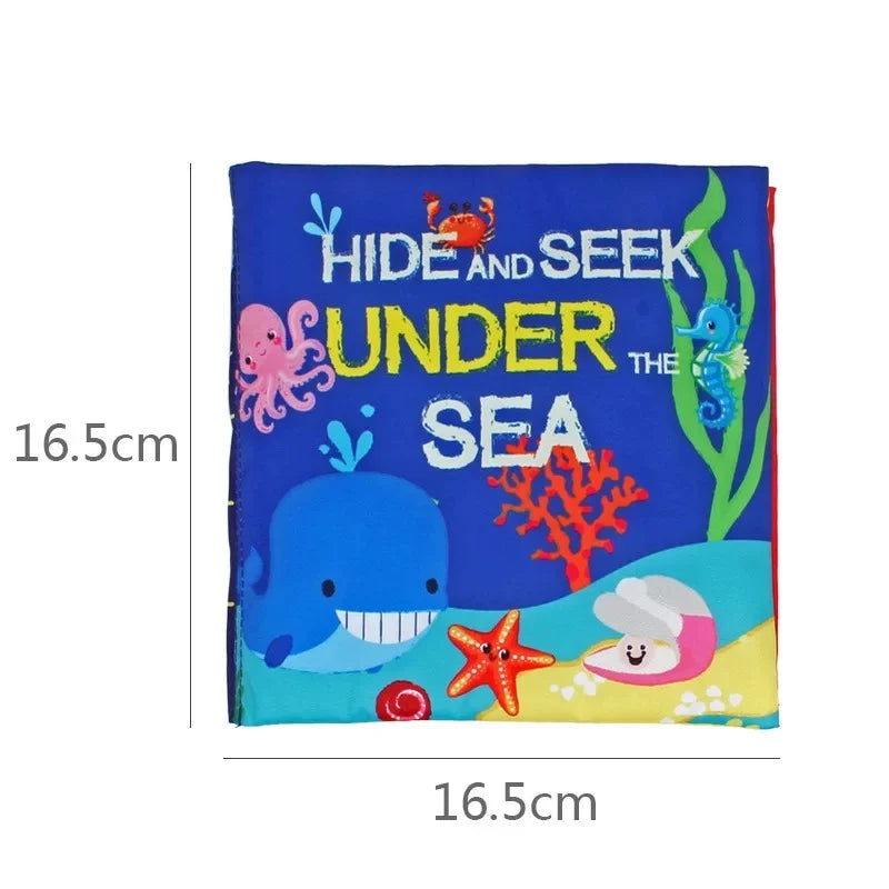 Hot Sale 0-36Month Baby Early Learning Educate Toy Tail Cloth Book Parent-child Interactive Sound Paper Puzzle Cloth Book Rattle