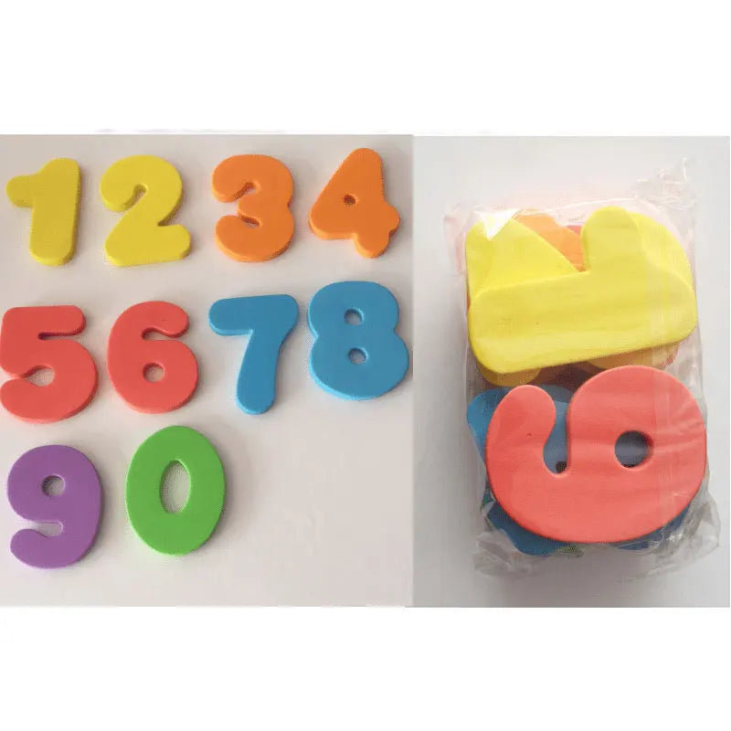 Bathtub Bathroom Education Learning Toys Foam Letters Alphanumeric Total Bubble Stickers Children's Puzzle DIY Toy Set 36Pcs New