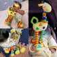 New Soft Cute Giraffe Animal Handbells Rattles Mobile Plush Infant Baby Handle Toys Hot Selling WIth Teether Newborn Baby Gifts