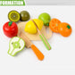 Simulation Kitchen Pretend Toy Wooden Classic Game Montessori Educational Toy For Children Kids Gift Cutting Fruit Vegetable Set