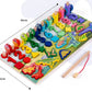 3D Preschool Children Educational Toys Wooden Montessori Arithmetic Magnetic Fishing Digital Shape Matching Building Block Toys