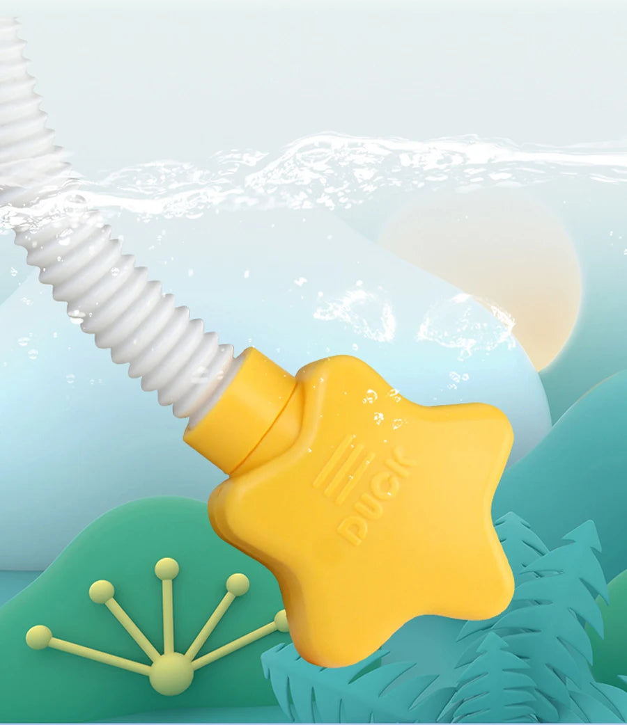 QWZ New Bath Toys Baby Water Game Duck Model Faucet Shower Electric Water Spray Swimming Bathroom Baby Toys For Kids Gifts