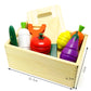Simulation Kitchen Pretend Toy Wooden Classic Game Montessori Educational Toy For Children Kids Gift Cutting Fruit Vegetable Set