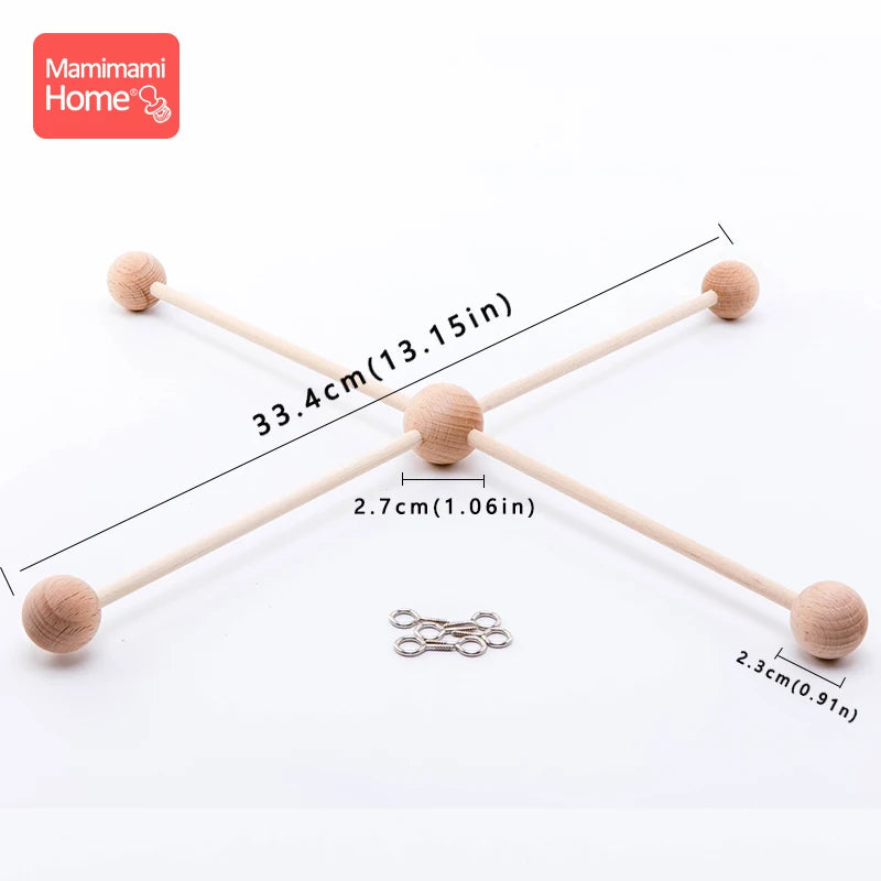 1Set Baby Mobile Hanger Baby Wooden Mobile Crib Hanger Frame Mobile DIY Crafts Frame Mobile Holder Newborn Gifts Children'S Good