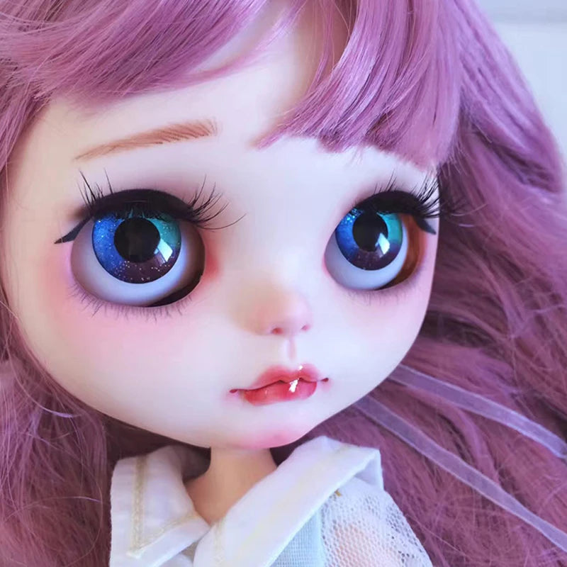 5 Pairs Blyth doll DIY Crafts Toy Glass Eye Chips Transparent 14mm  Patch Eyechips Doll Eyeballs Accessories , not for ICY