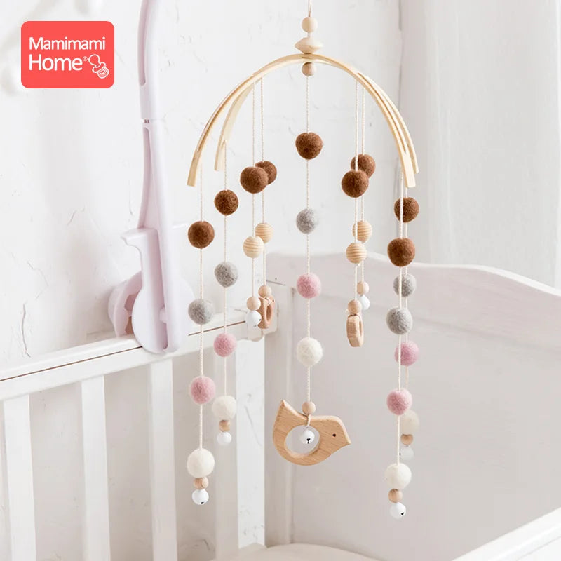 1Set Baby Mobile Hanger Baby Wooden Mobile Crib Hanger Frame Mobile DIY Crafts Frame Mobile Holder Newborn Gifts Children'S Good