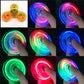 Crystal Luminous LED Light Fidget Spinner Hand Top Spinners Glow in Dark EDC Stress Relief Toys Kinetic Gyroscope for Children