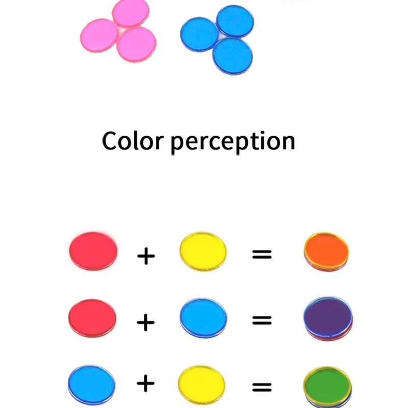 Plastic Color Magnetic Circular Sheet Stick Physics Science Magnetic Experiment Game Montessori Color Learning Teaching Aid